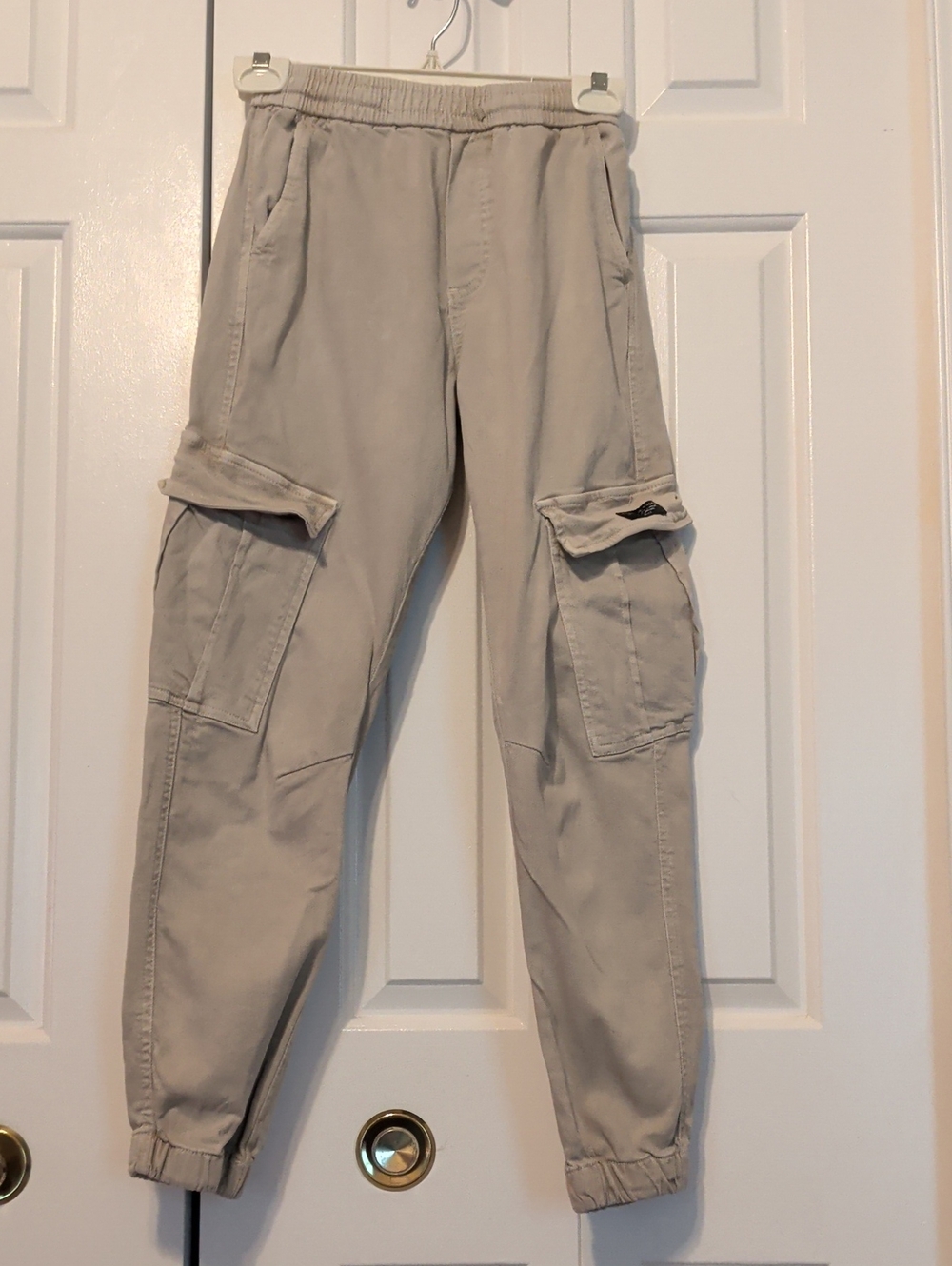 Zara Khaki Cargo Jogger Pants - Boy's